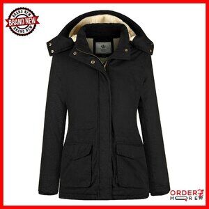 Women's Heavyweight Sherpa Lined Parka Hooded Winter Coat Warm